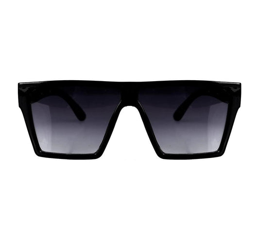 Unisex Black Retro Square Sunglass
